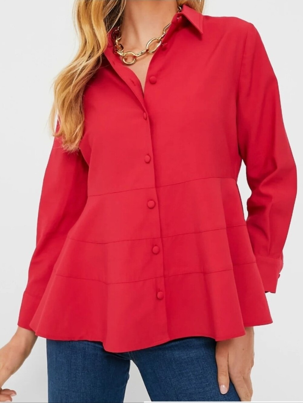 Pomander Place Ashlen Blouse - Cranberry Red